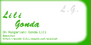 lili gonda business card